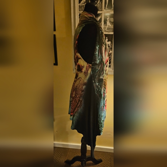 Adore x Anthropologie Colorful Peacock Cardigan Vest - Picture 2 of 6